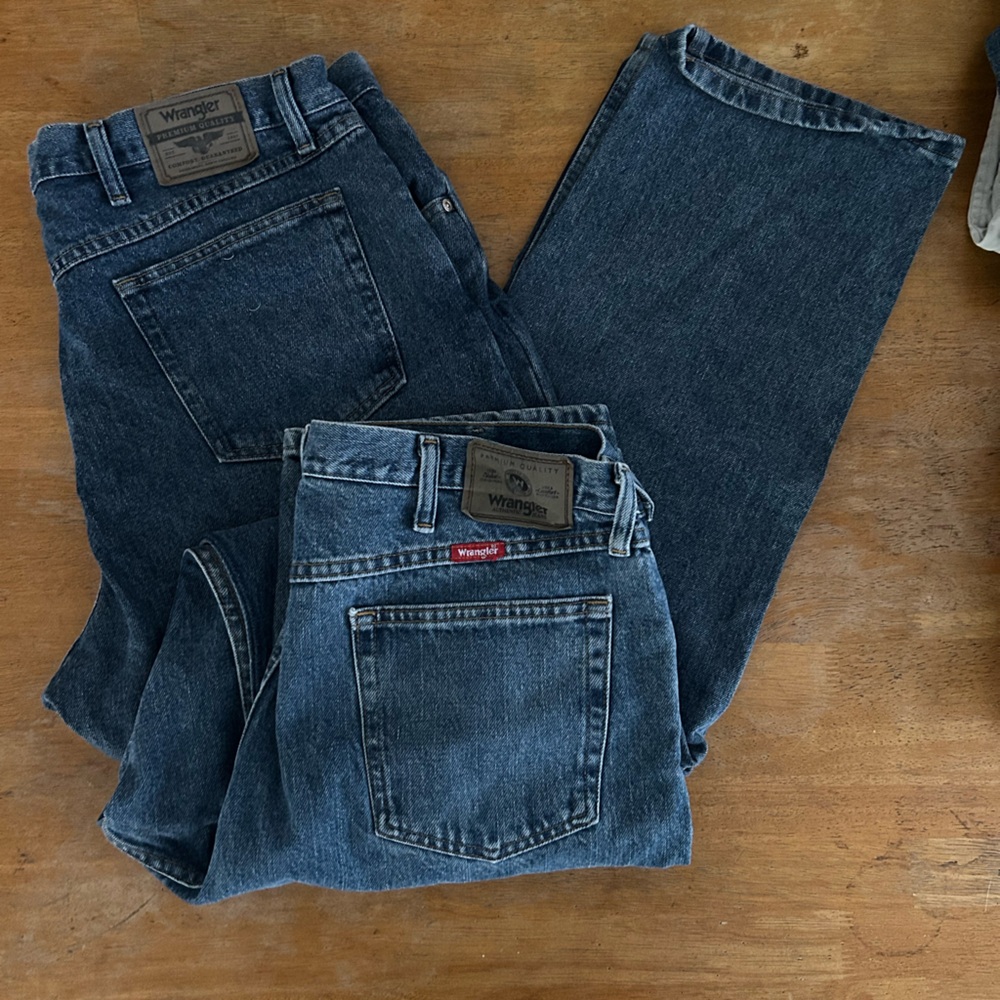 2 Pair Classic Blue Denim Jeans